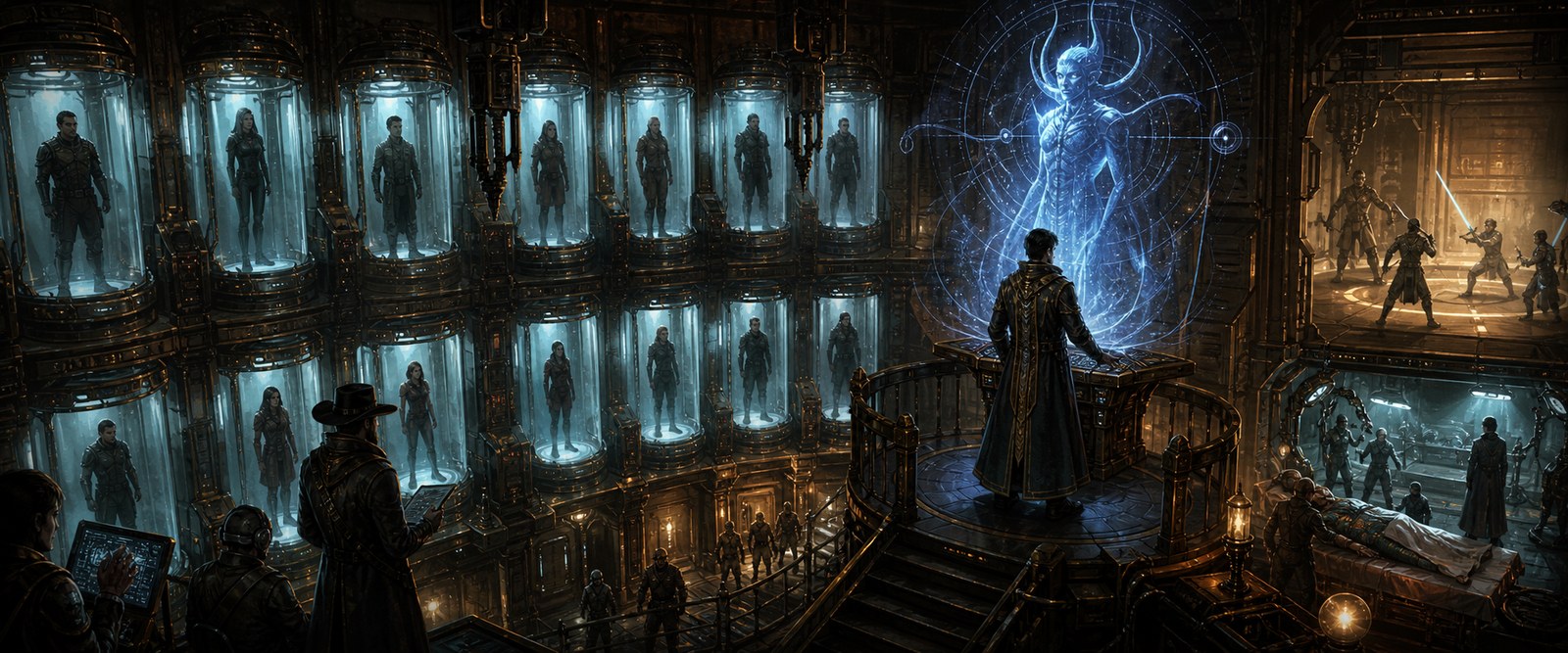 Host body bank with clone chambers and guardian evaluation platform